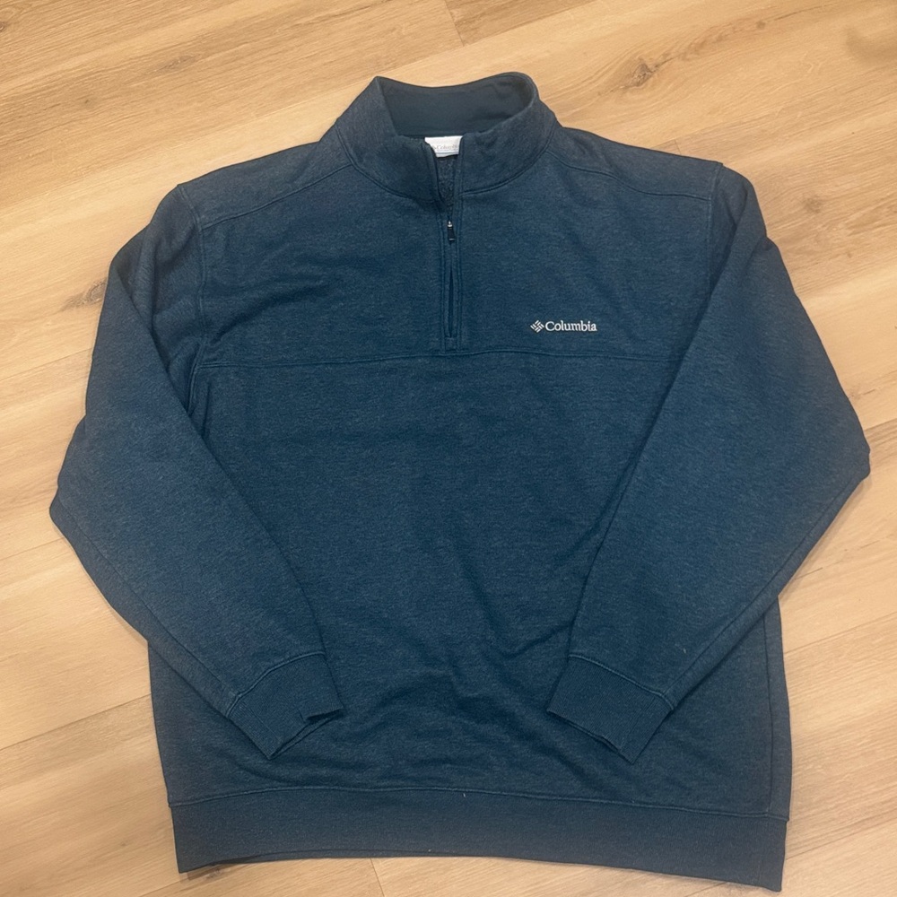 Columbia Men's Dark Blue Zip-Up Sweater